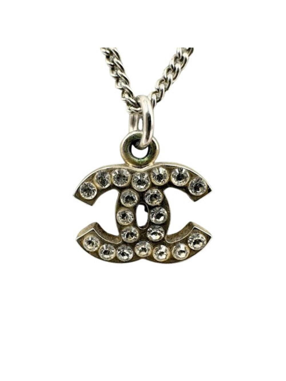 Chanel Pendant Necklace Metal Silver #357868C69B